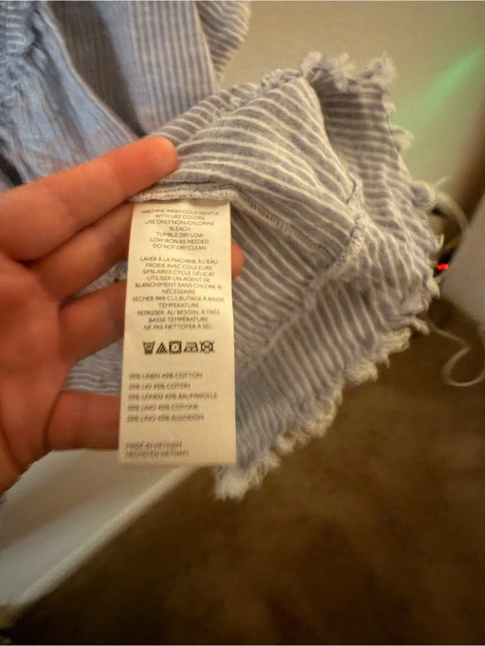 Anthropologie V-neck Striped Blouse - Picture 7 of 8